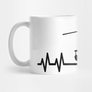 Attack Helicopter Combat Pilot Heartbeat Pulse Mug